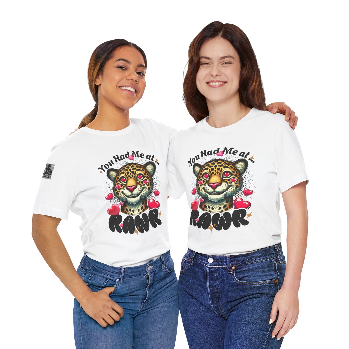 You Had Me at Rawr – Funny Valentine's Day Leopard White T-Shirt