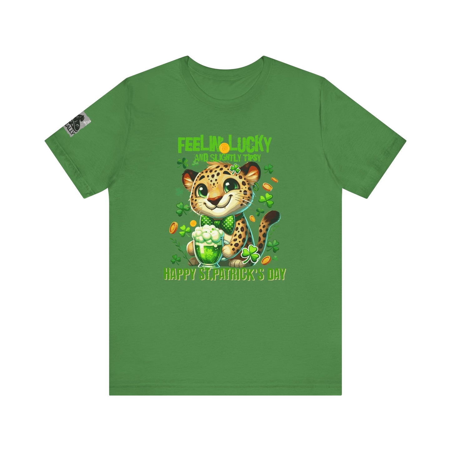 Feelin’ Lucky And Slightly Tipsy – Funny Irish Drinking T-Shirt