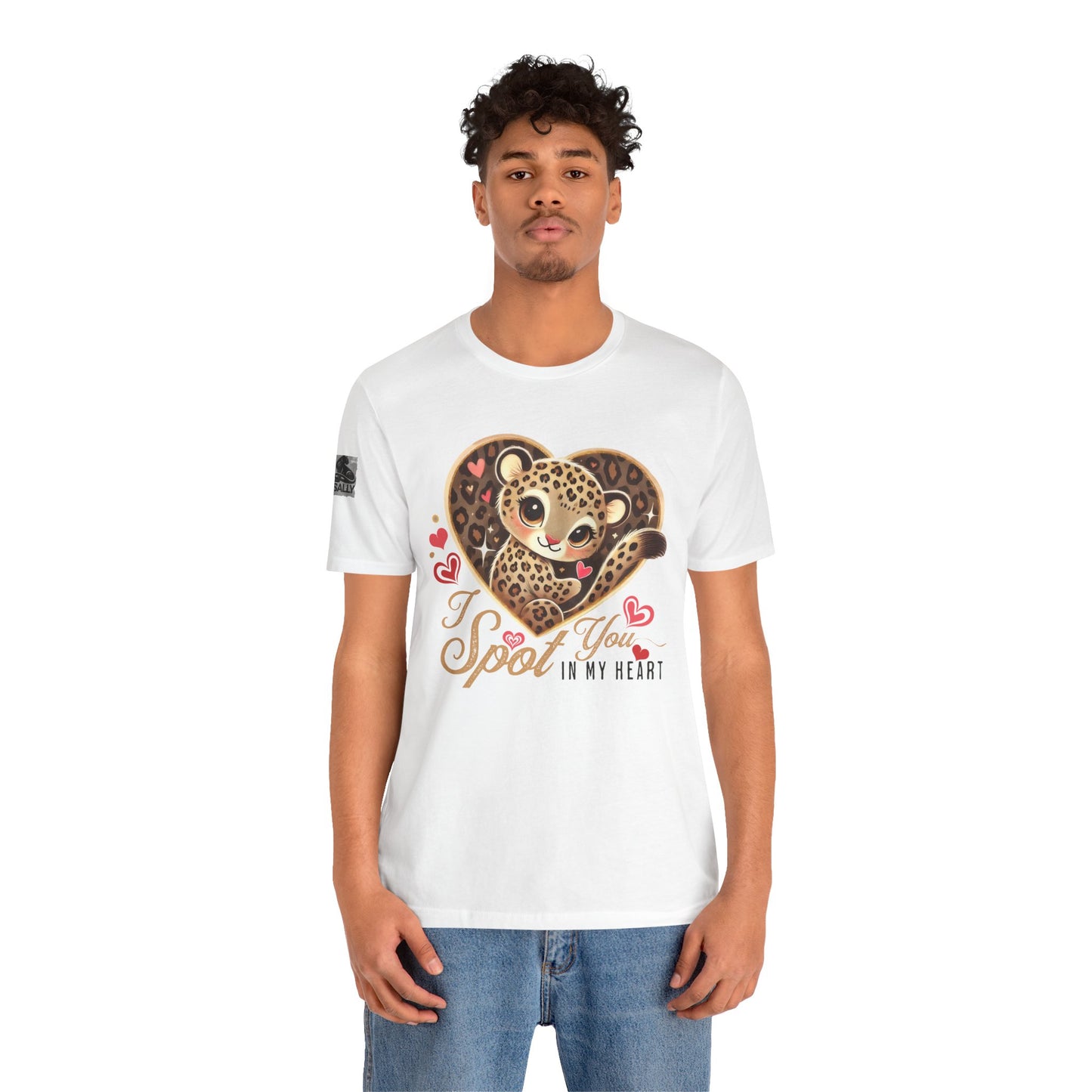 I Spot You in My Heart – Cute Leopard Valentine's White T-Shirt