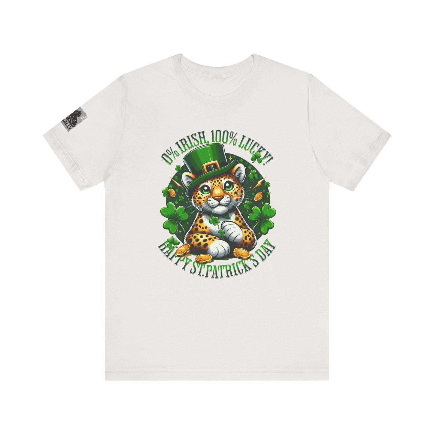 0% Irish, 100% Lucky! Elegant Version – St. Patrick’s Day Humor T-Shirt