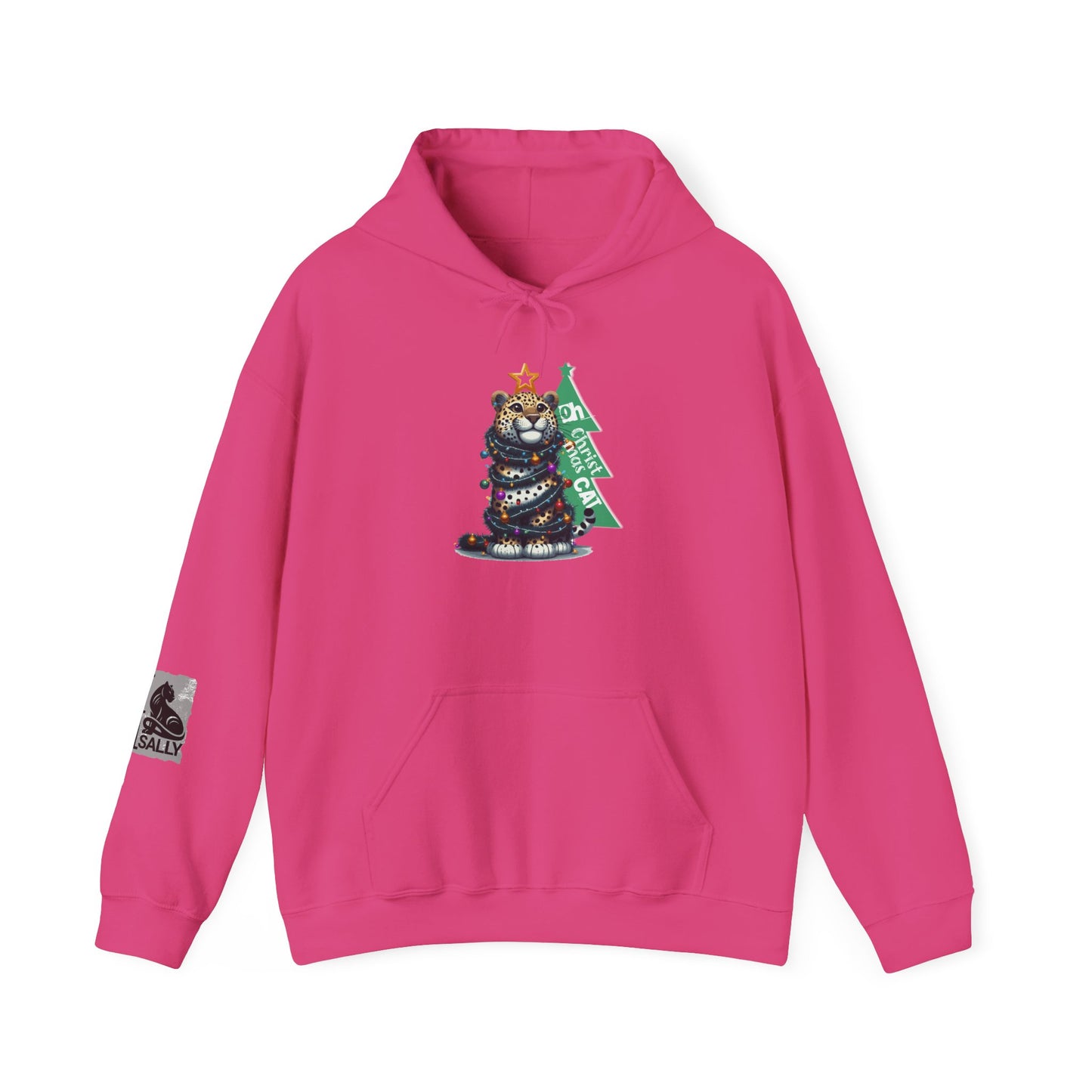 Oh, Christmas Cat! Green Hoodie