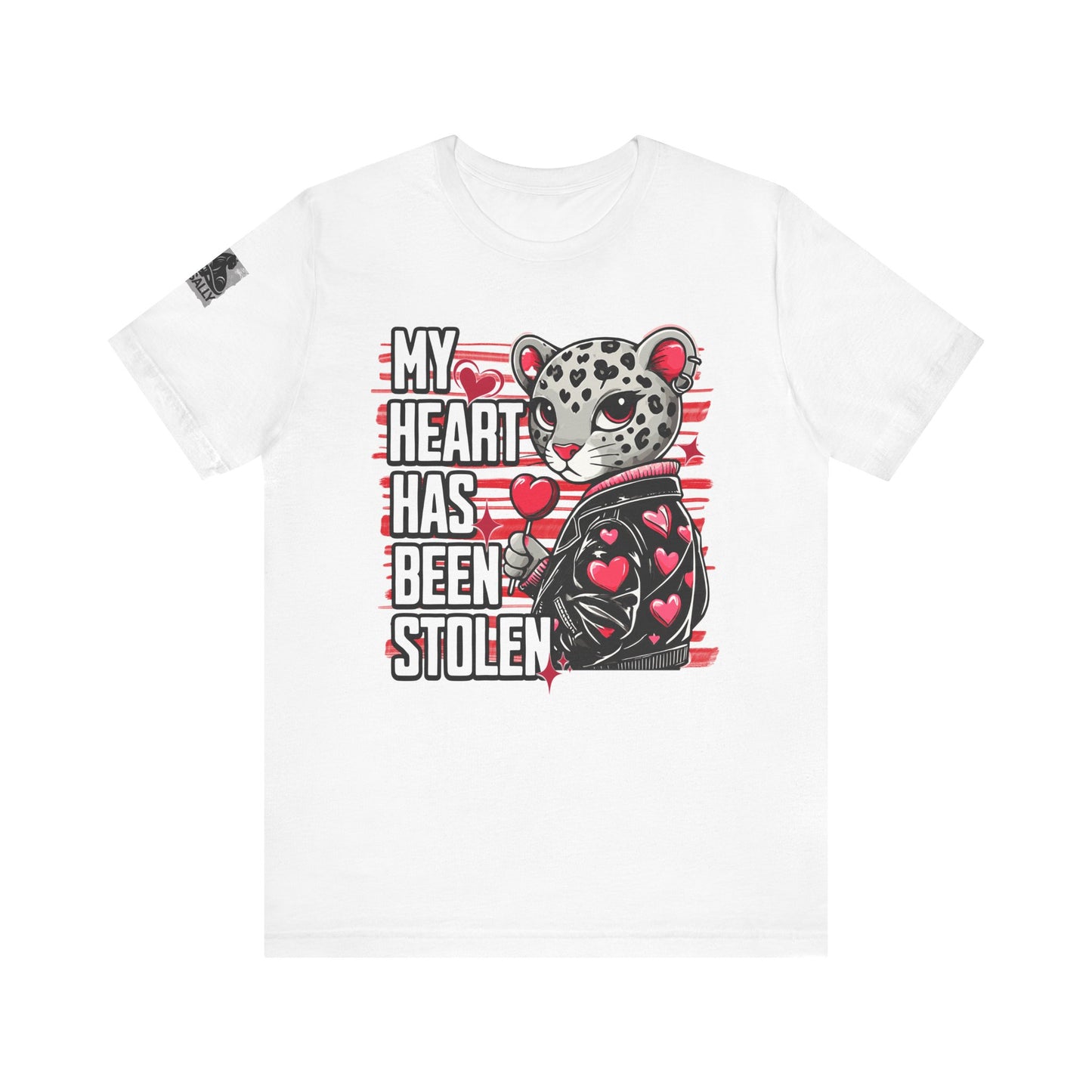 Leopard Print, Heart Stolen No.2 – Valentine's Day Statement T-Shirt