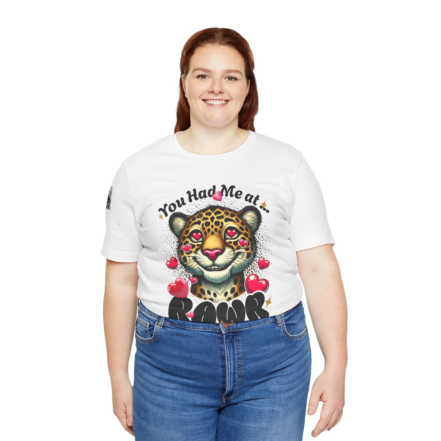 You Had Me at Rawr – Funny Valentine's Day Leopard White T-Shirt