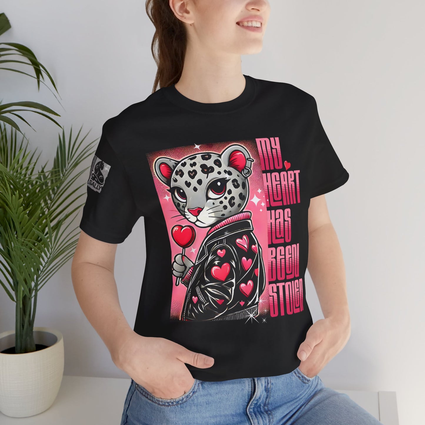 Leopard Print, Heart Stolen No.1 – Valentine's Day Statement T-Shirt