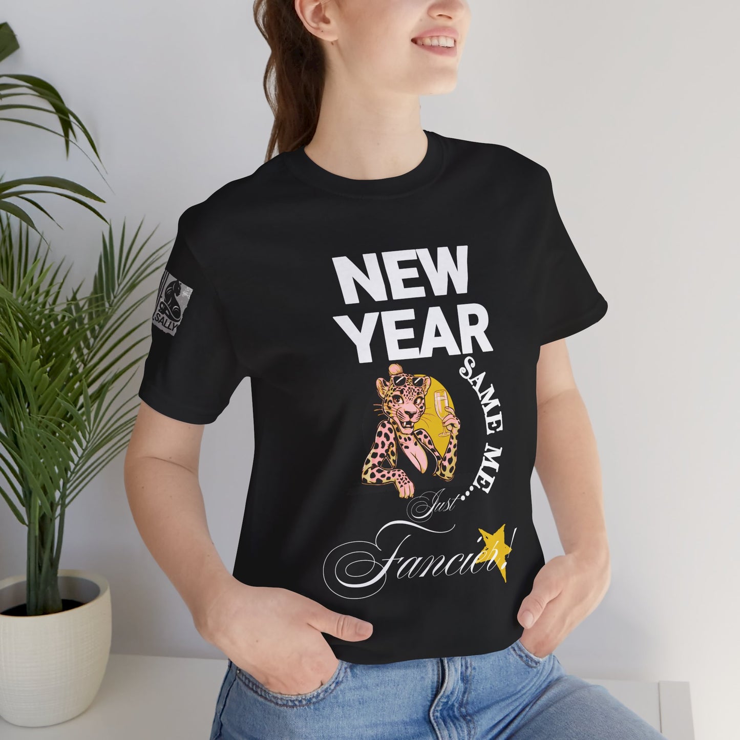 New Year, Same Me… Just Fancier! Black T-Shirt