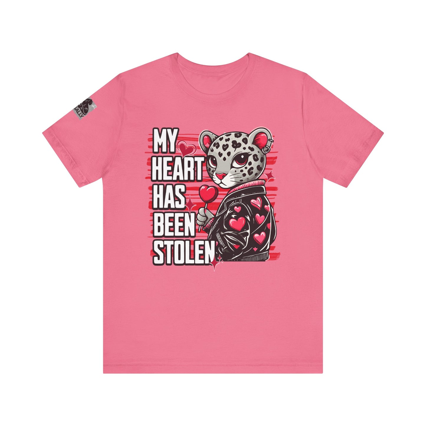 Leopard Print, Heart Stolen No.2 – Valentine's Day Statement T-Shirt