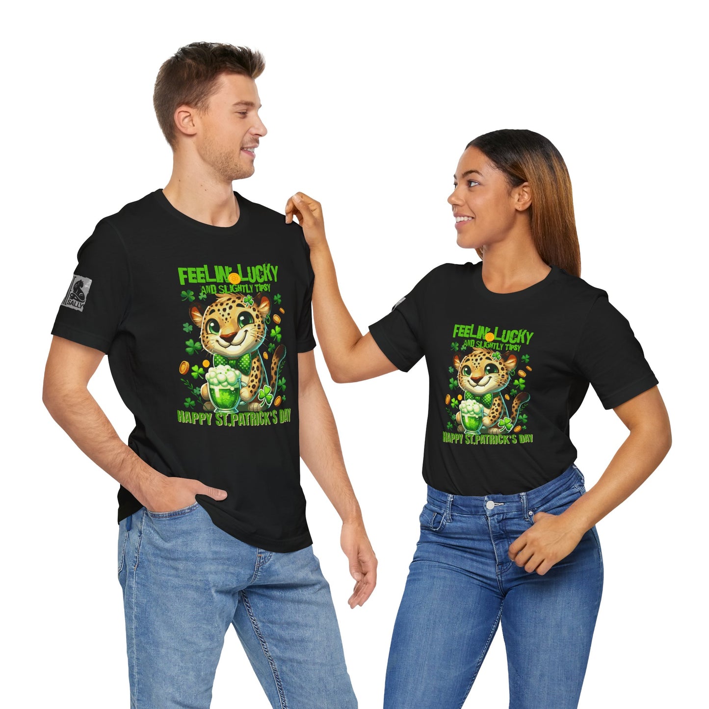 Feelin’ Lucky And Slightly Tipsy – Funny Irish Drinking T-Shirt