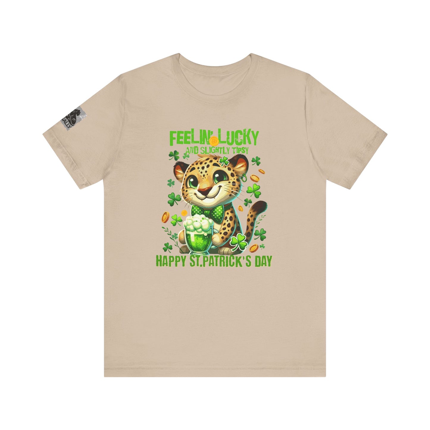 Feelin’ Lucky And Slightly Tipsy – Funny Irish Drinking T-Shirt