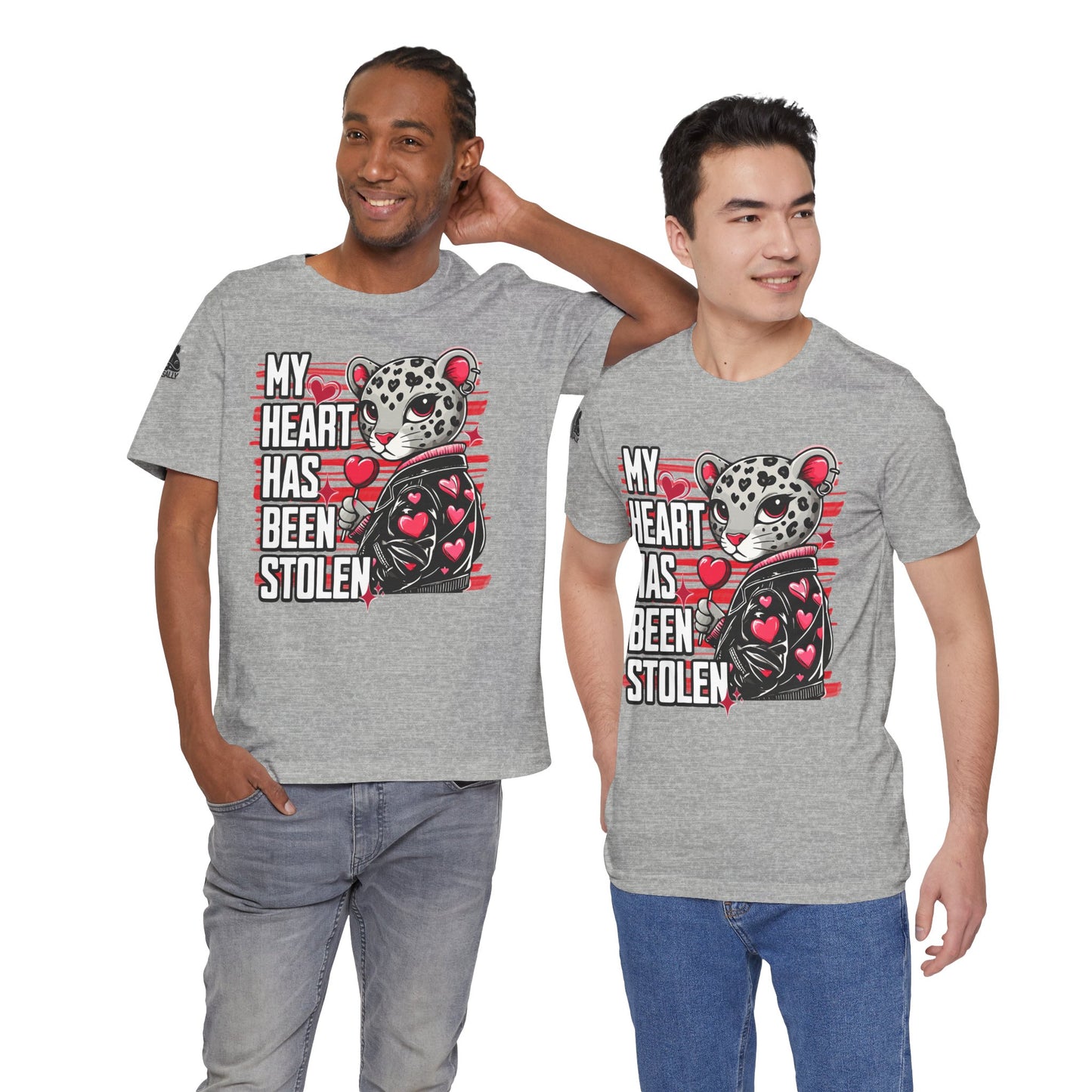 Leopard Print, Heart Stolen No.2 – Valentine's Day Statement T-Shirt