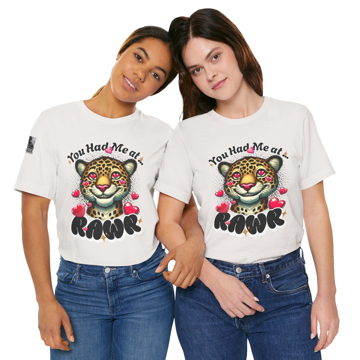 You Had Me at Rawr – Funny Valentine's Day Leopard White T-Shirt