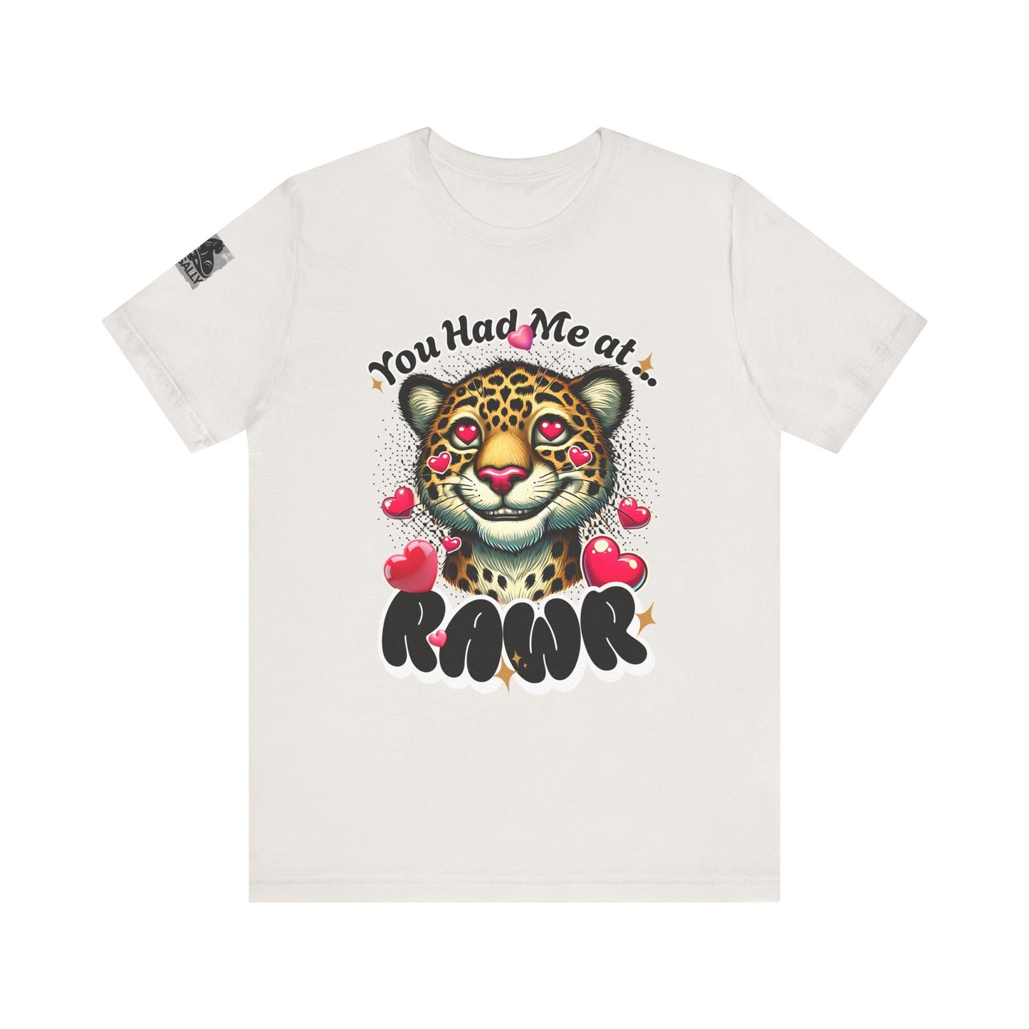 You Had Me at Rawr – Funny Valentine's Day Leopard White T-Shirt