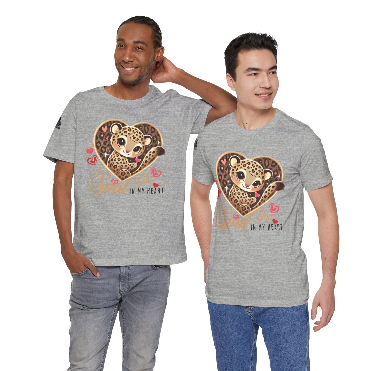 I Spot You in My Heart – Cute Leopard Valentine's White T-Shirt