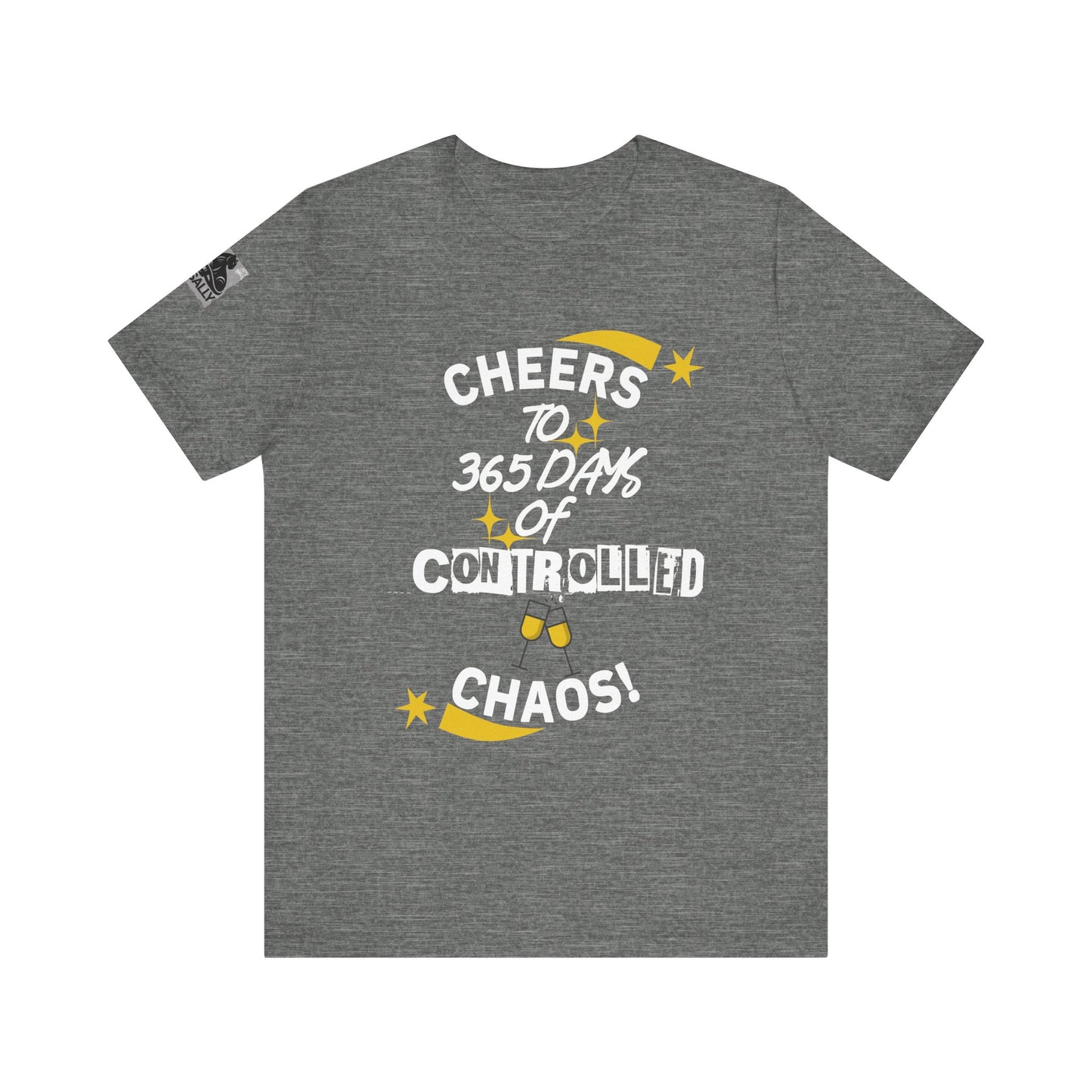 Cheers to 365 Days of Controlled Chaos! Black T-Shirt