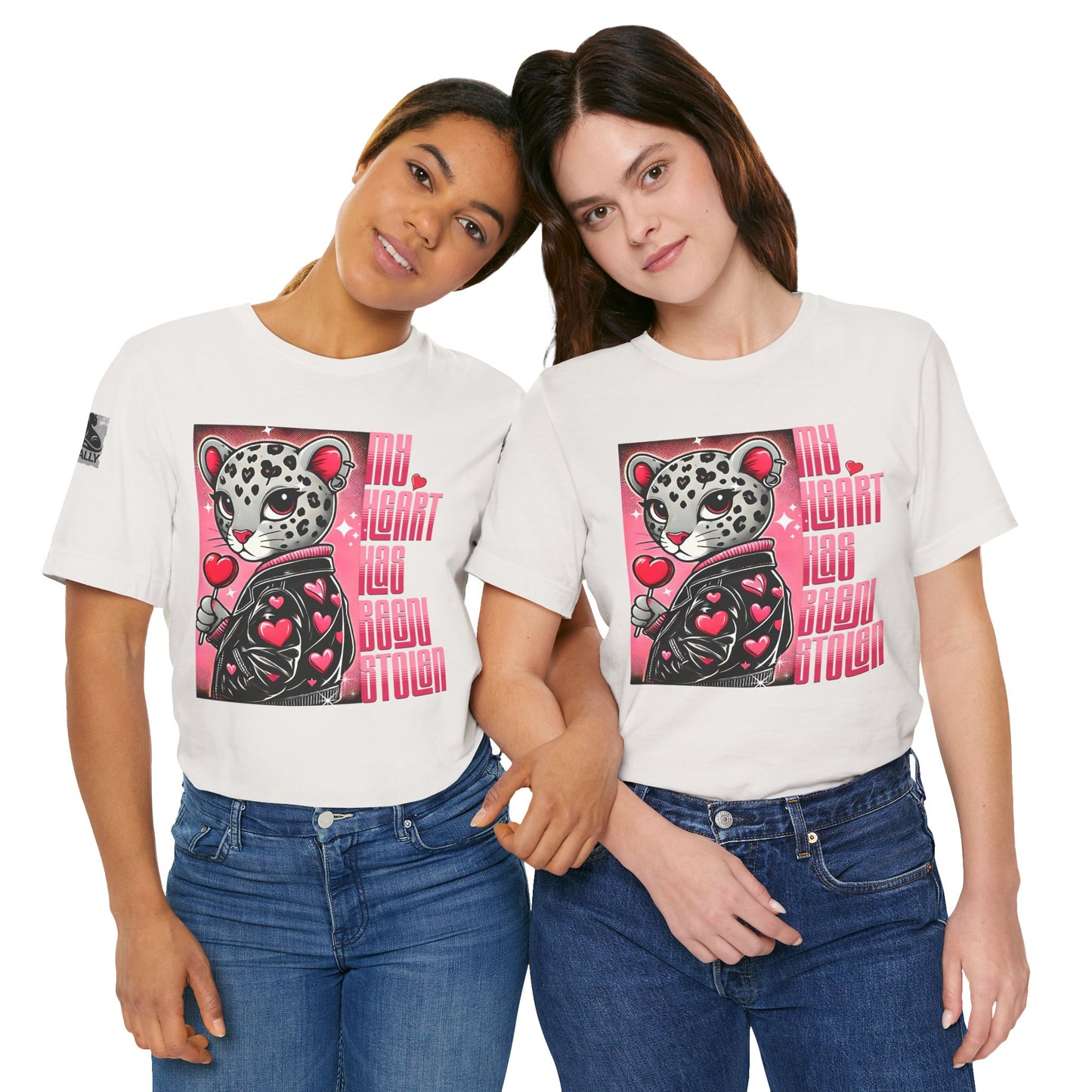 Leopard Print, Heart Stolen No.1 – Valentine's Day Statement T-Shirt