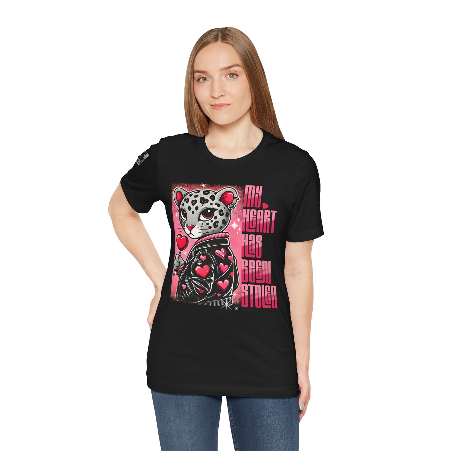 Leopard Print, Heart Stolen No.1 – Valentine's Day Statement T-Shirt