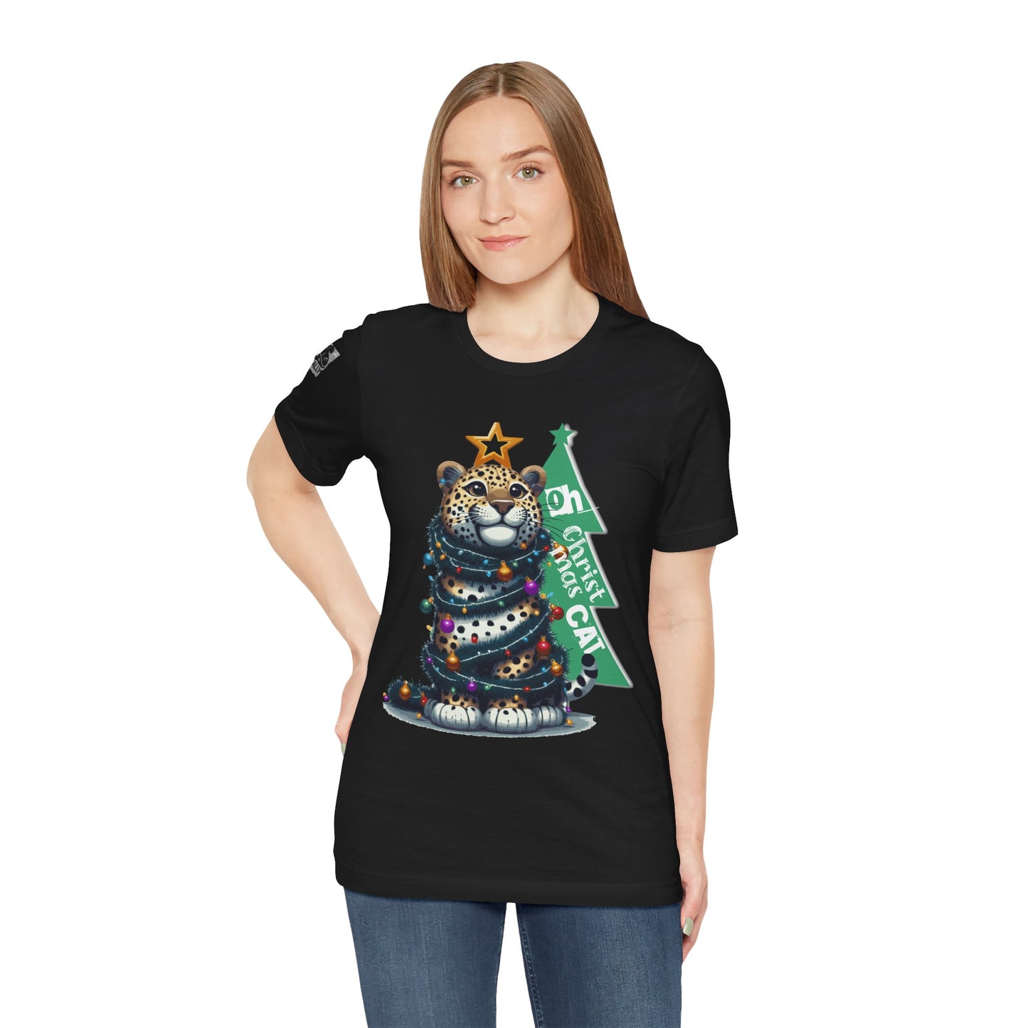 Oh, Christmas Cat! Green T-Shirt