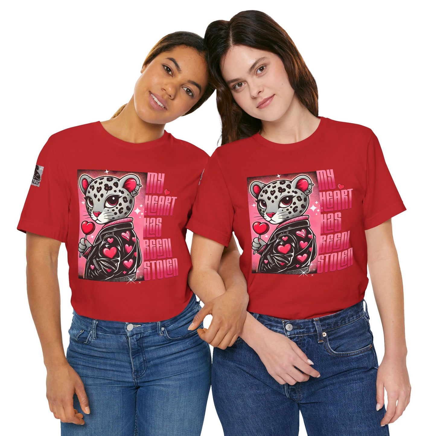 Leopard Print, Heart Stolen No.1 – Valentine's Day Statement T-Shirt