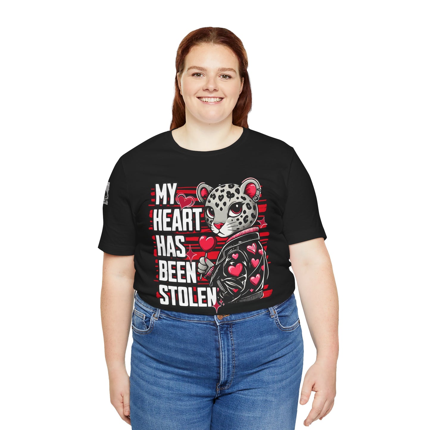 Leopard Print, Heart Stolen No.2 – Valentine's Day Statement T-Shirt