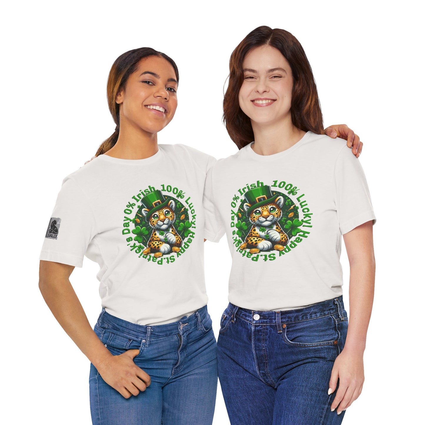 0% Irish, 100% Lucky! Cute Version– St. Patrick’s Day Humor T-Shirt