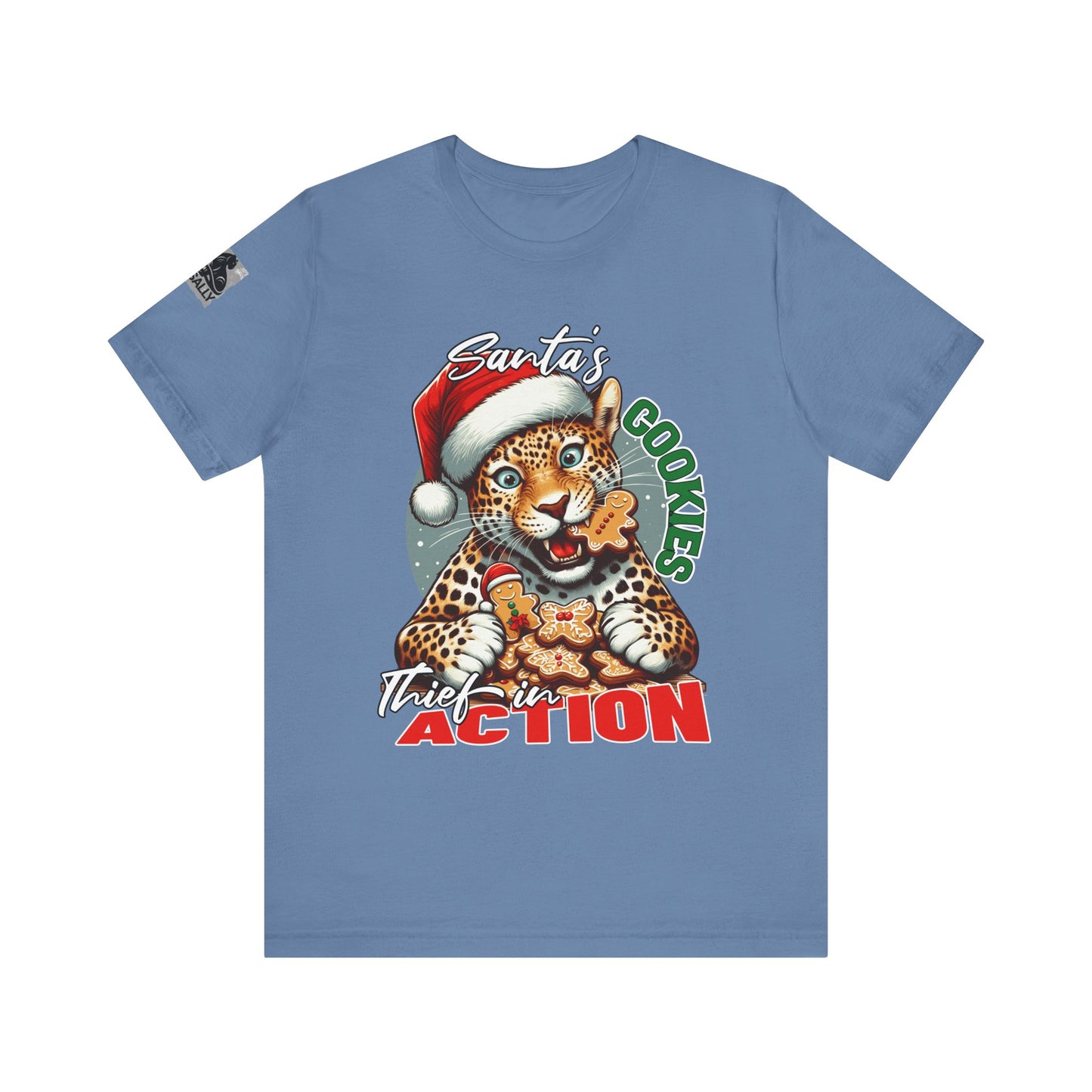 Santa’s Cookie Thief in Action! Leopard T-Shirt