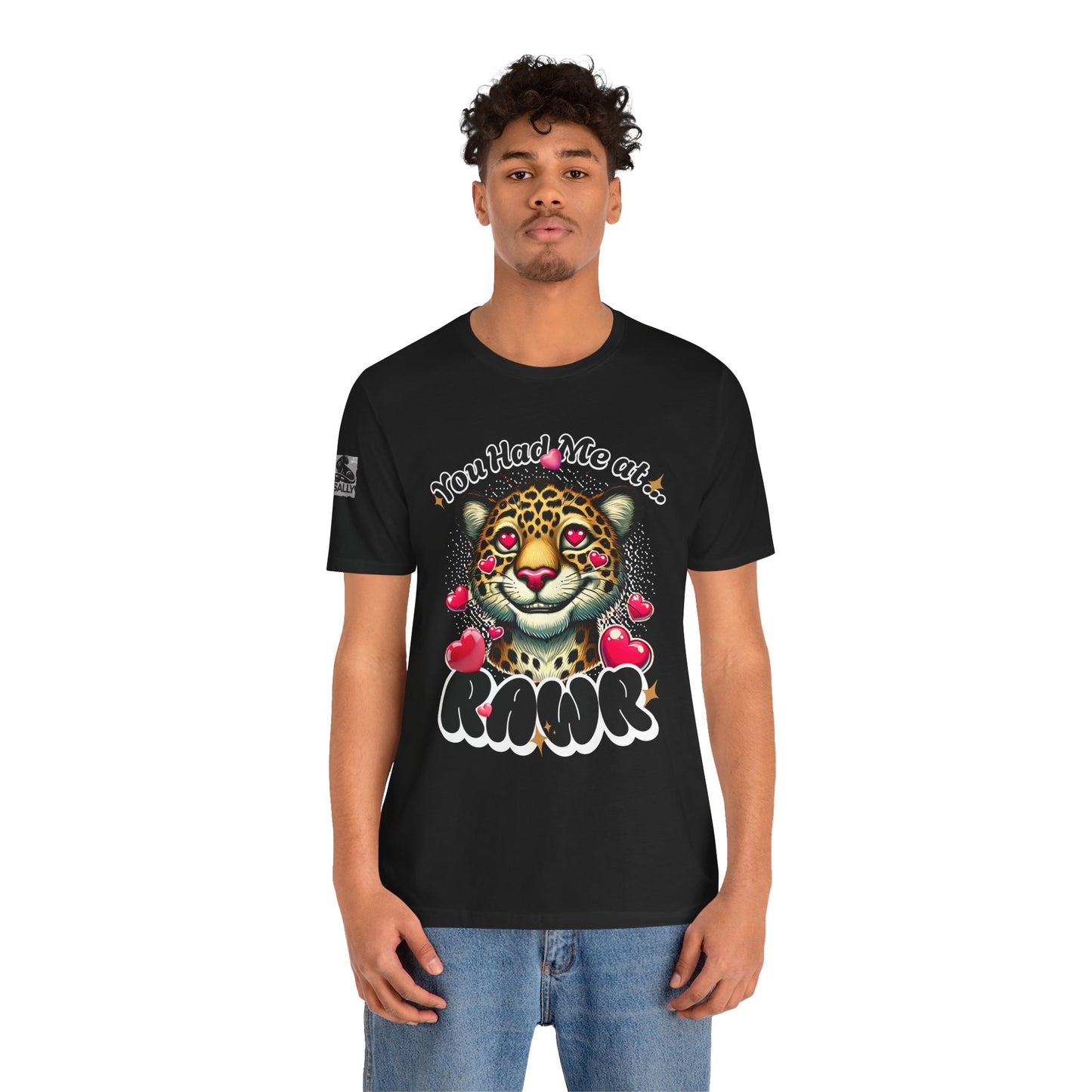 You Had Me at Rawr – Funny Valentine's Day Leopard Black T-Shirt