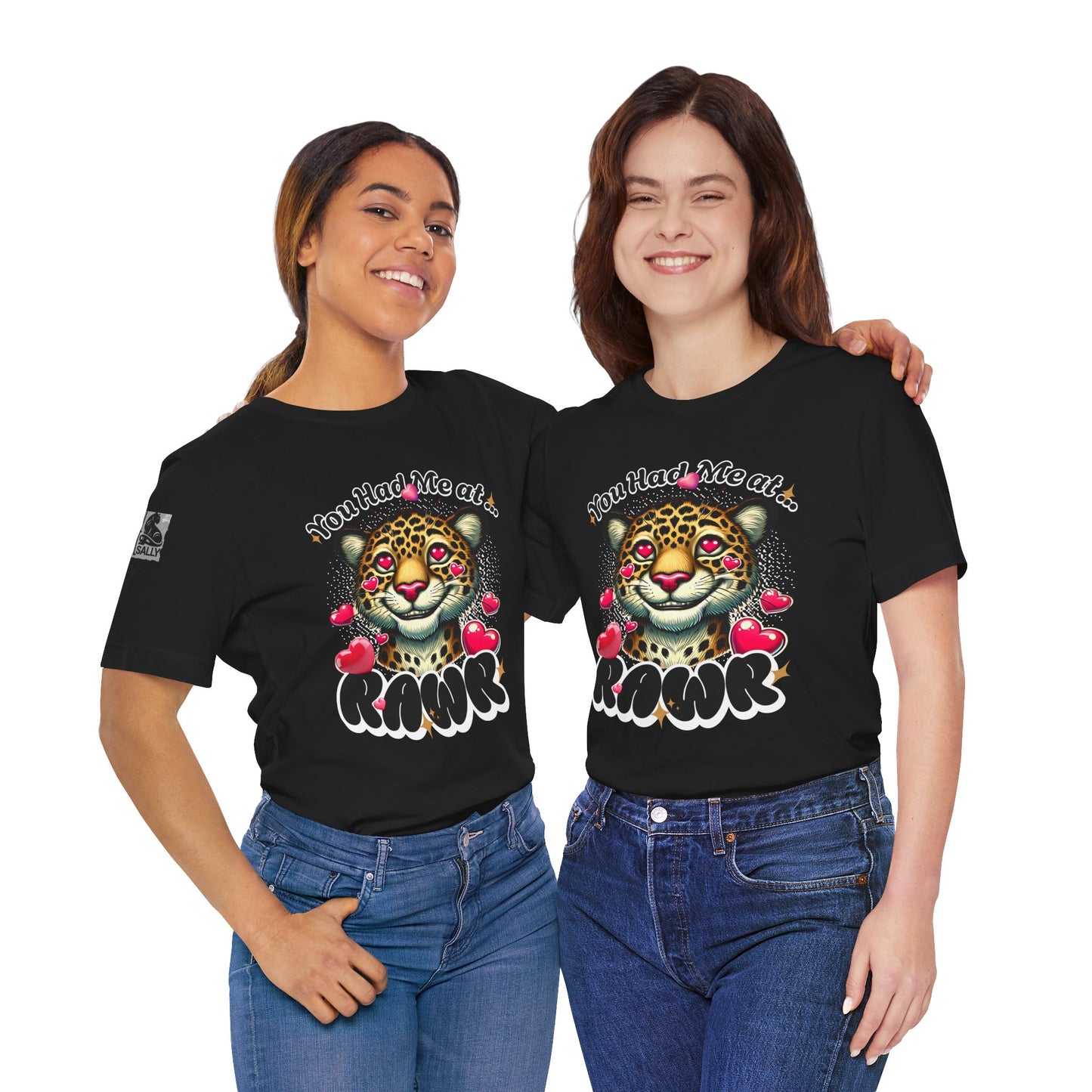 You Had Me at Rawr – Funny Valentine's Day Leopard Black T-Shirt