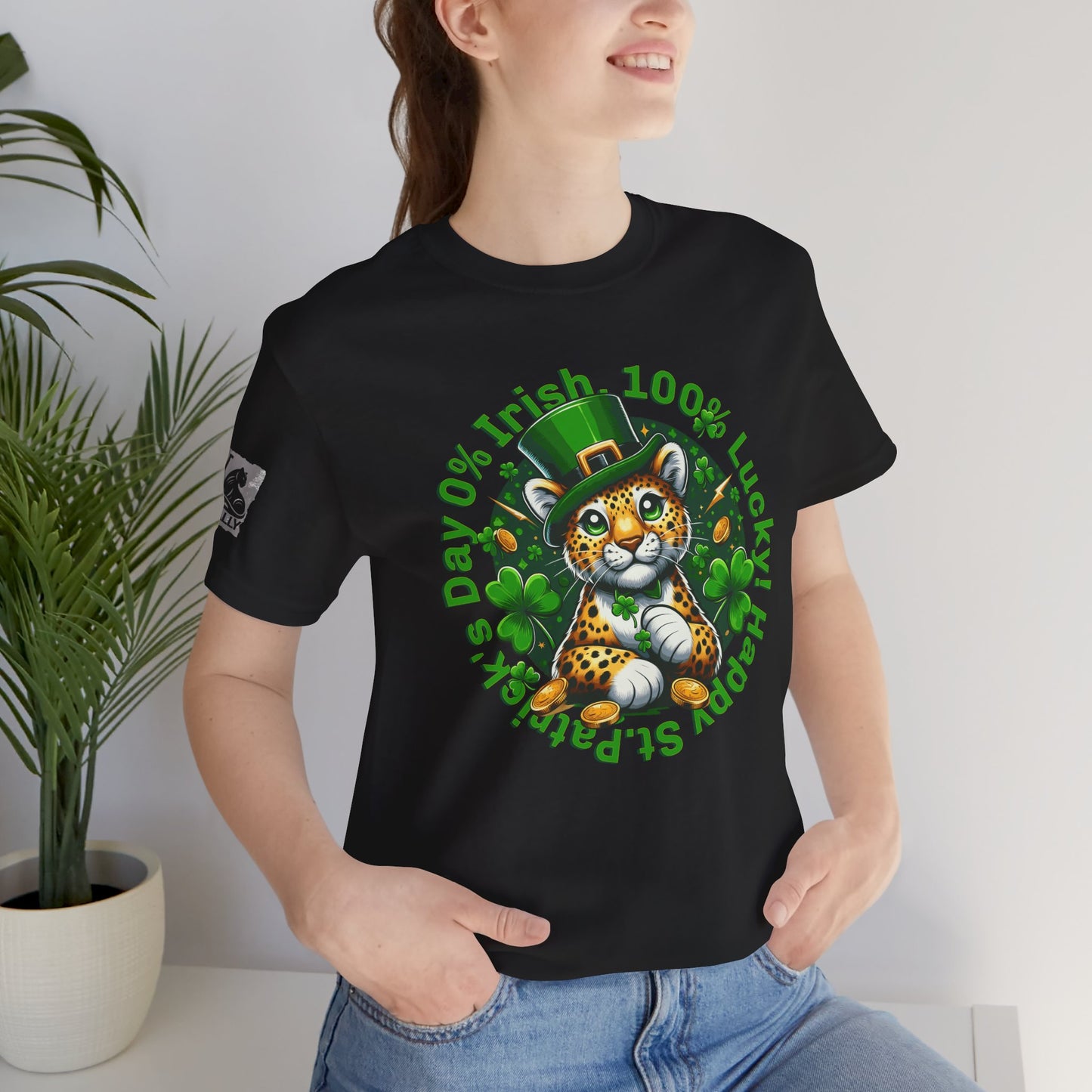 0% Irish, 100% Lucky! Cute Version– St. Patrick’s Day Humor T-Shirt