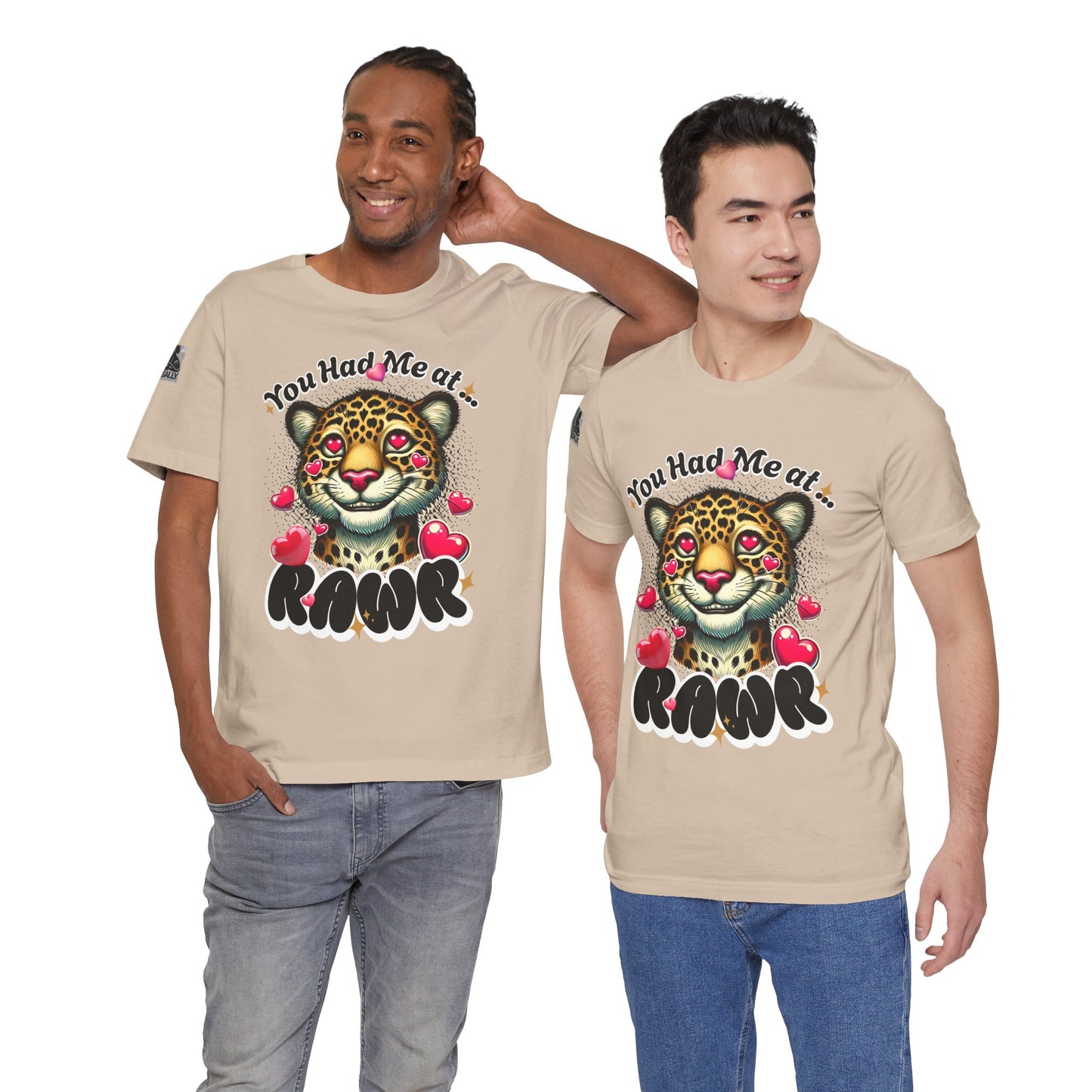 You Had Me at Rawr – Funny Valentine's Day Leopard White T-Shirt