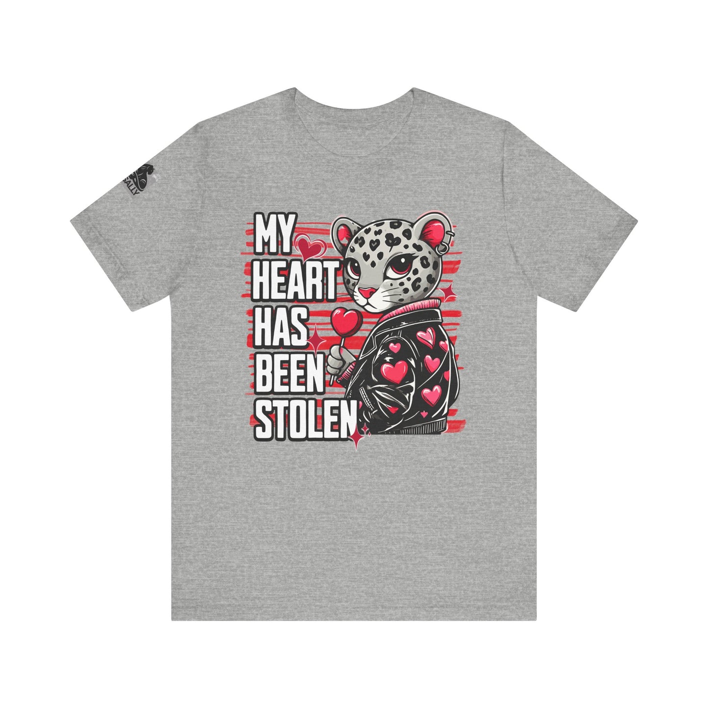 Leopard Print, Heart Stolen No.2 – Valentine's Day Statement T-Shirt