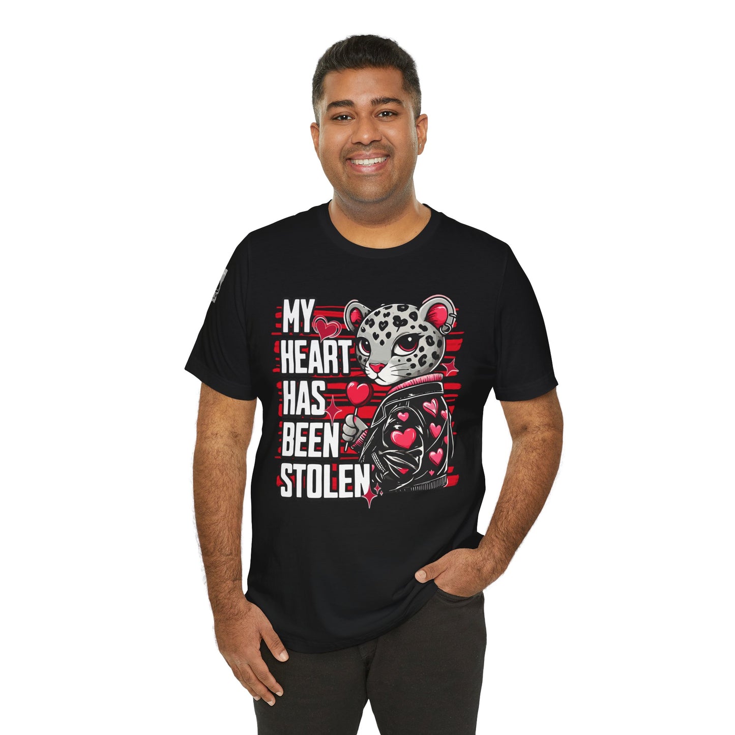 Leopard Print, Heart Stolen No.2 – Valentine's Day Statement T-Shirt