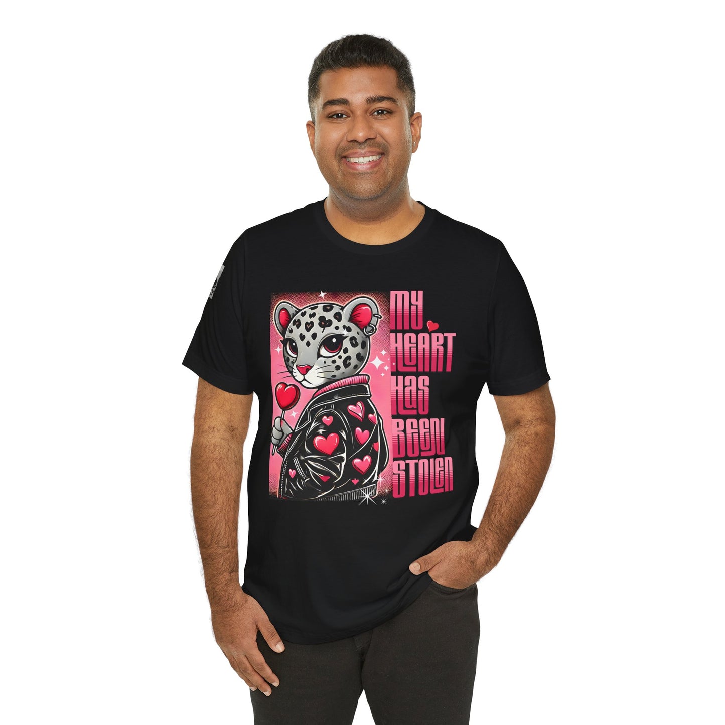 Leopard Print, Heart Stolen No.1 – Valentine's Day Statement T-Shirt