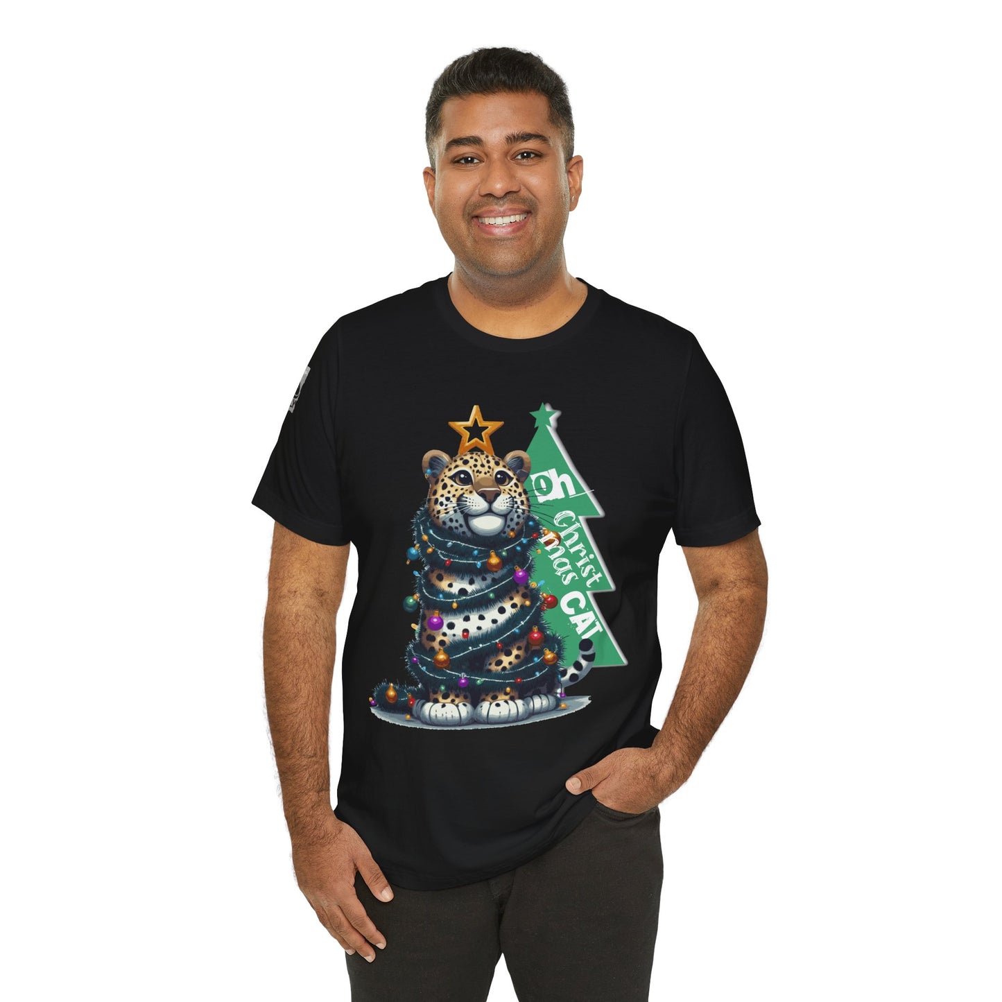 Oh, Christmas Cat! Green T-Shirt