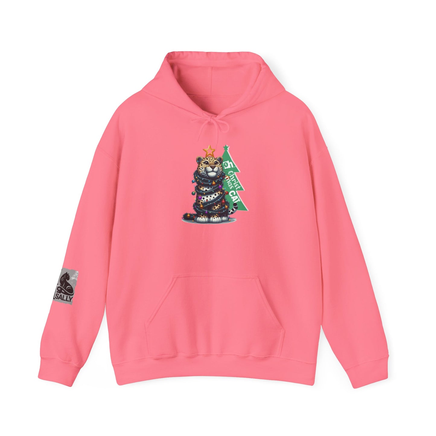 Oh, Christmas Cat! Green Hoodie