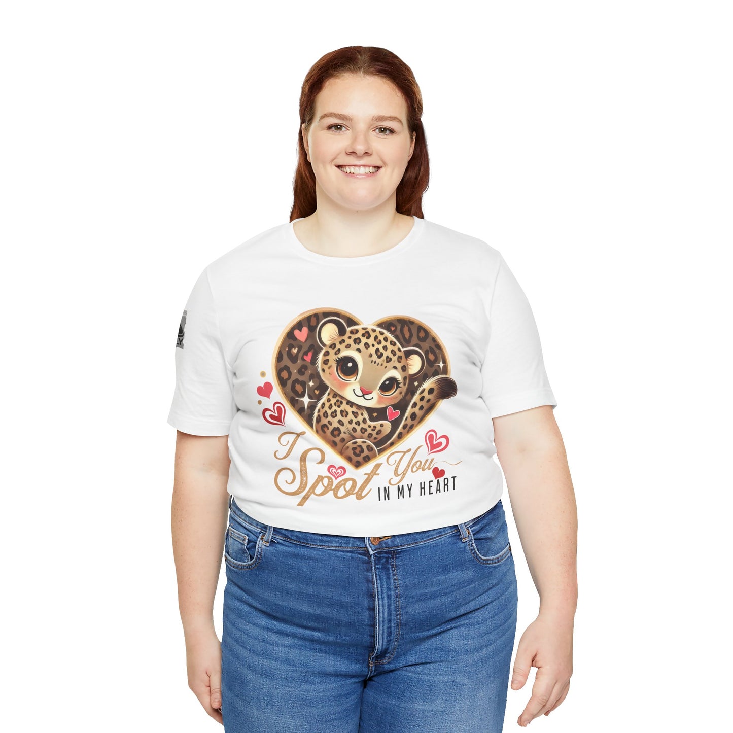 I Spot You in My Heart – Cute Leopard Valentine's White T-Shirt