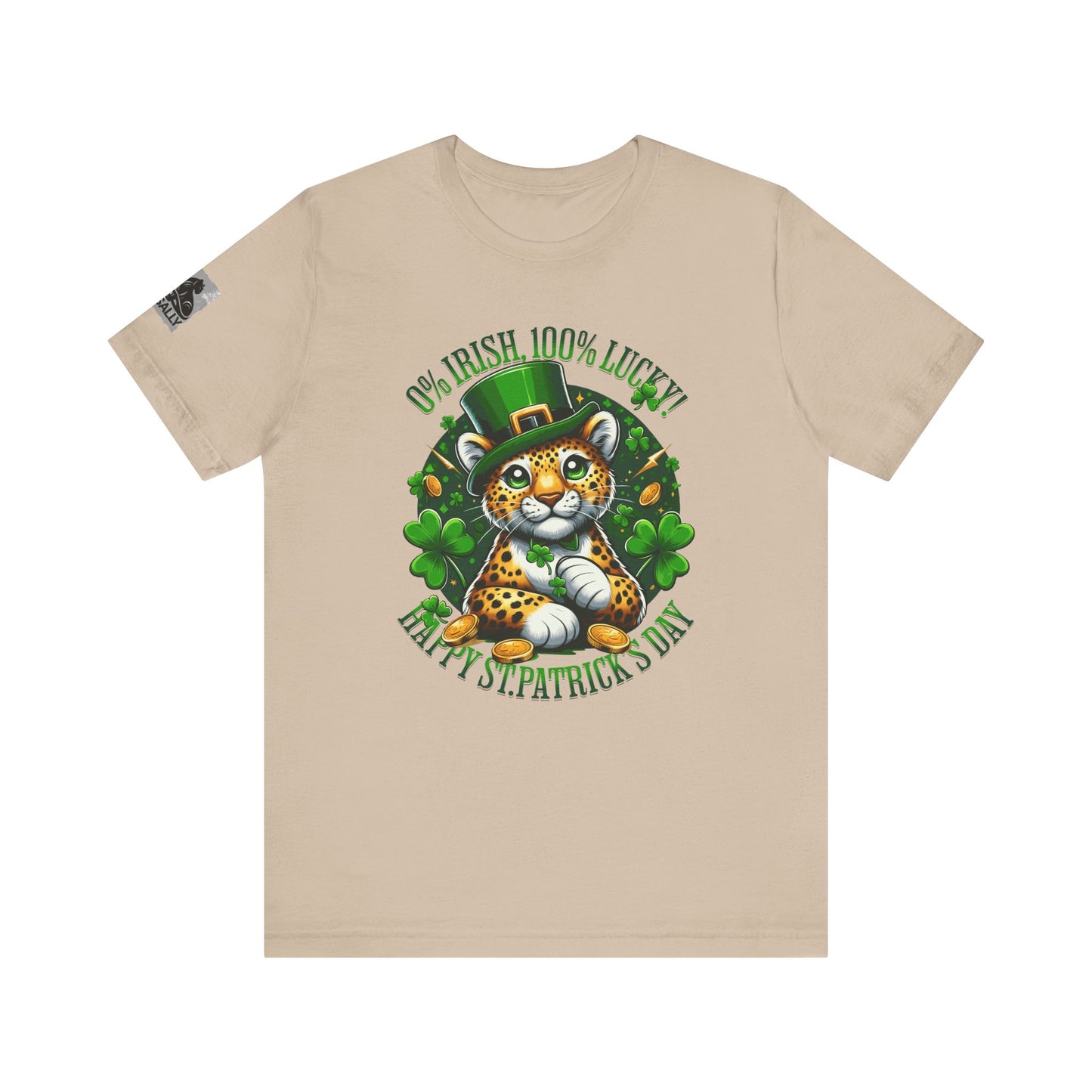 0% Irish, 100% Lucky! Elegant Version – St. Patrick’s Day Humor T-Shirt