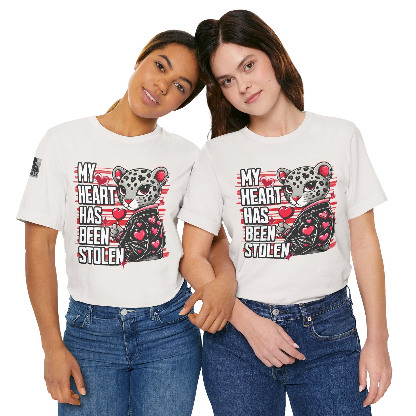 Leopard Print, Heart Stolen No.2 – Valentine's Day Statement T-Shirt