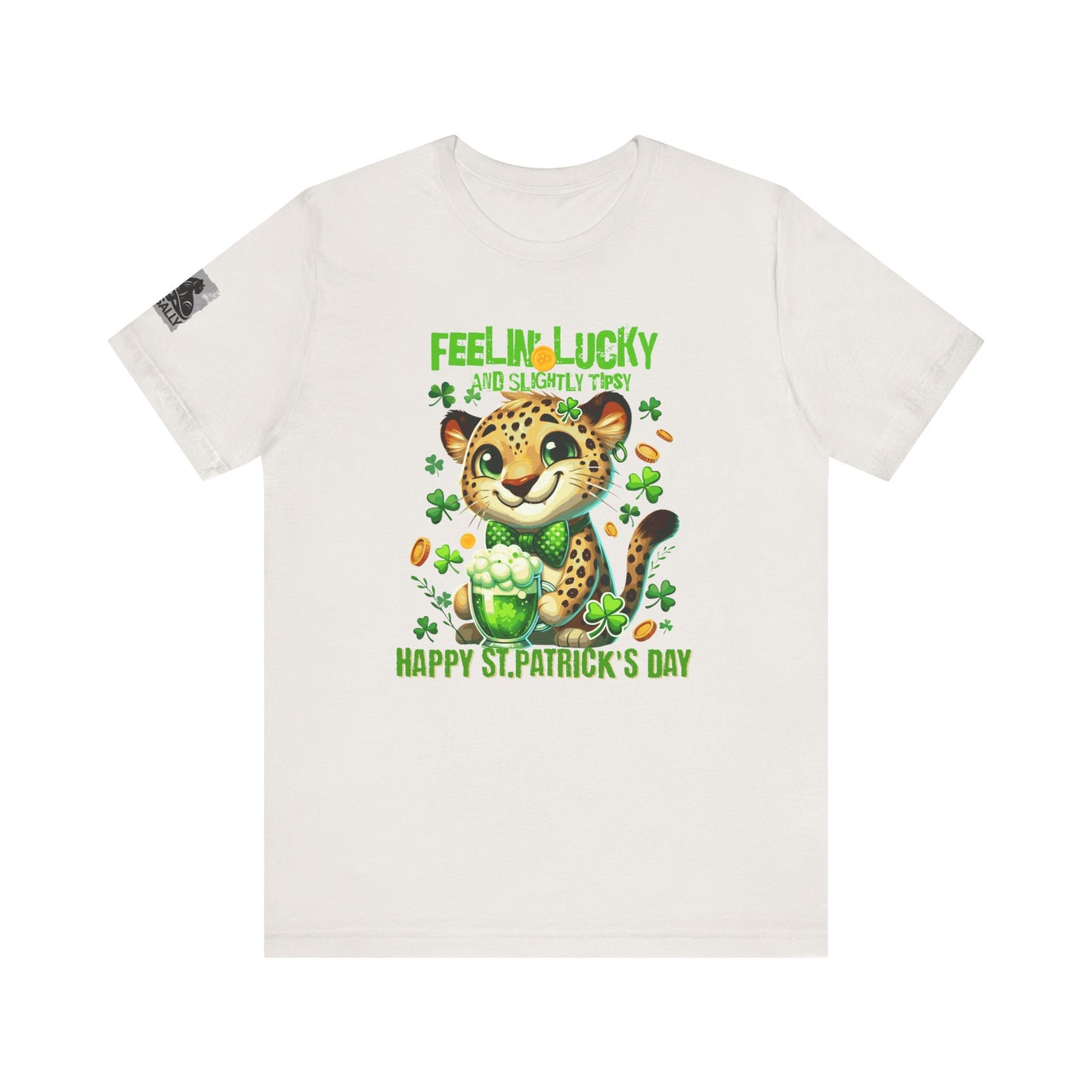 Feelin’ Lucky And Slightly Tipsy – Funny Irish Drinking T-Shirt