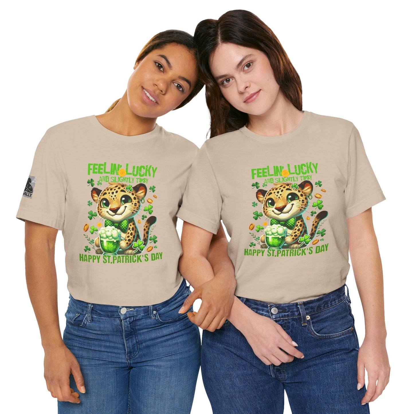 Feelin’ Lucky And Slightly Tipsy – Funny Irish Drinking T-Shirt