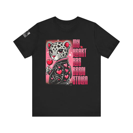 Leopard Print, Heart Stolen No.1 – Valentine's Day Statement T-Shirt