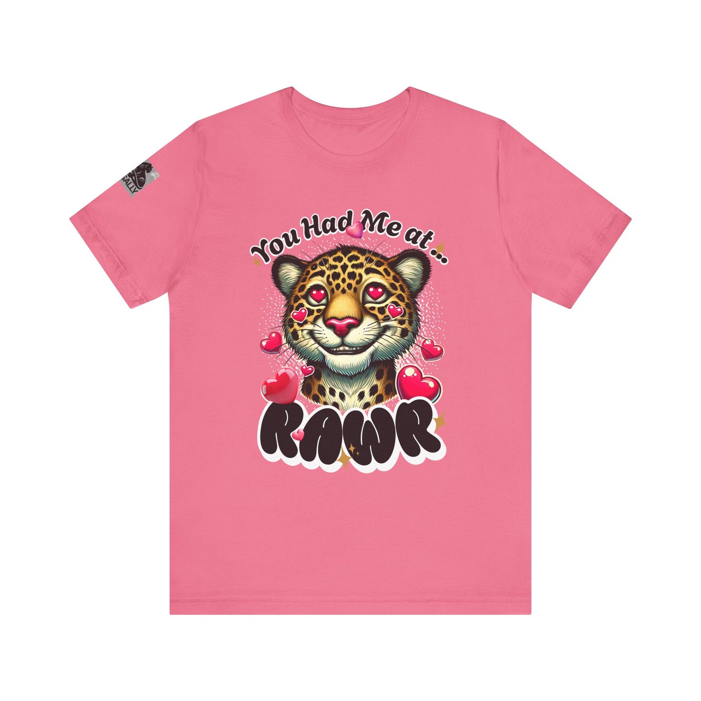 You Had Me at Rawr – Funny Valentine's Day Leopard Black T-Shirt