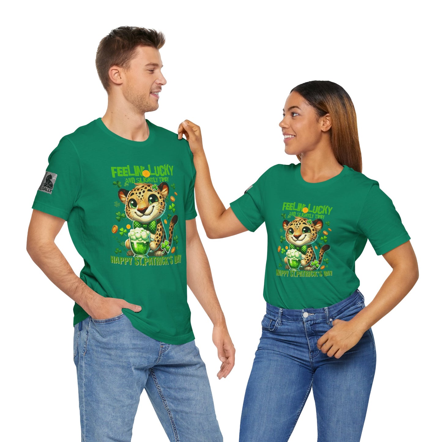 Feelin’ Lucky And Slightly Tipsy – Funny Irish Drinking T-Shirt