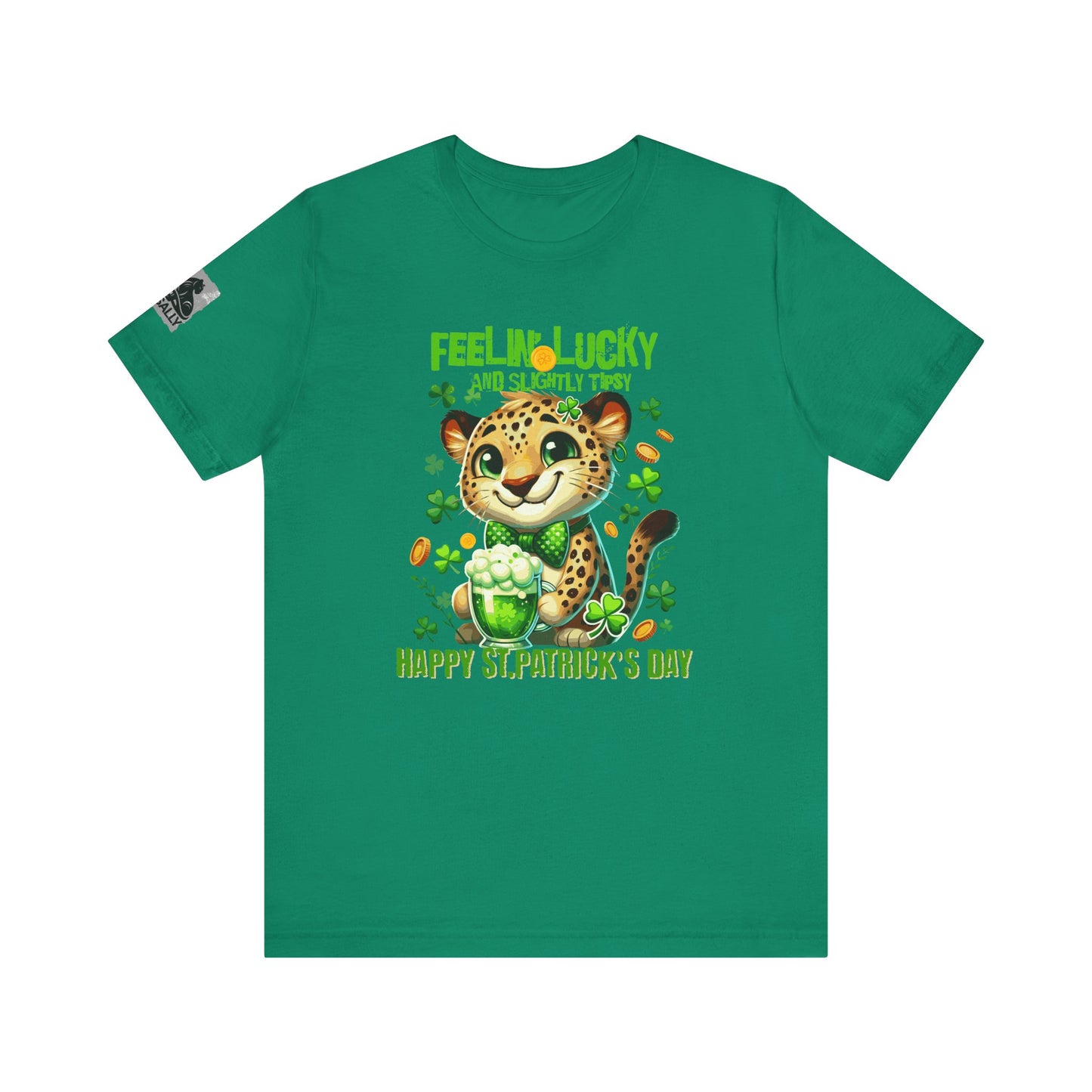 Feelin’ Lucky And Slightly Tipsy – Funny Irish Drinking T-Shirt