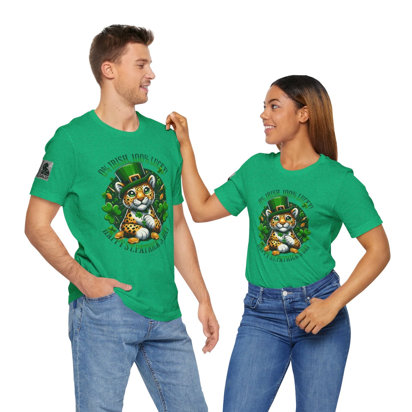 0% Irish, 100% Lucky! Elegant Version – St. Patrick’s Day Humor T-Shirt