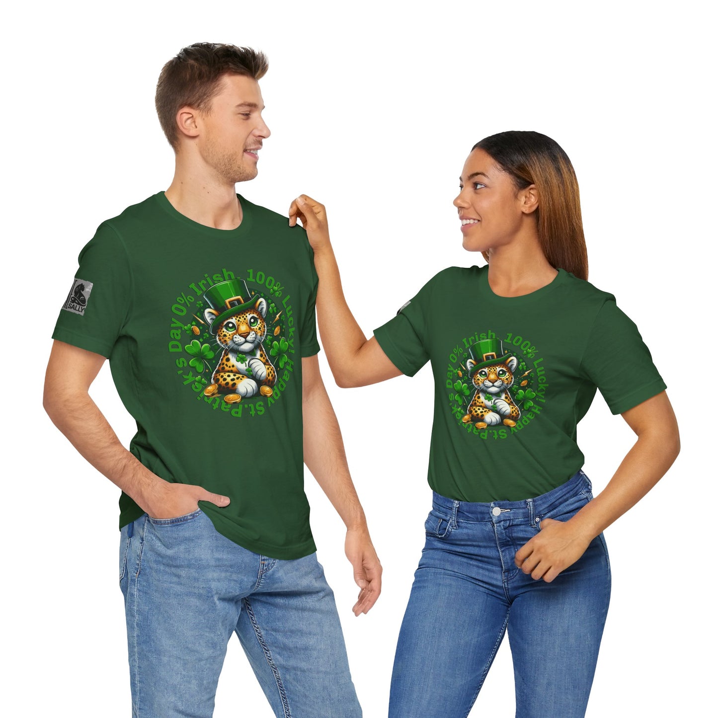 0% Irish, 100% Lucky! Cute Version– St. Patrick’s Day Humor T-Shirt