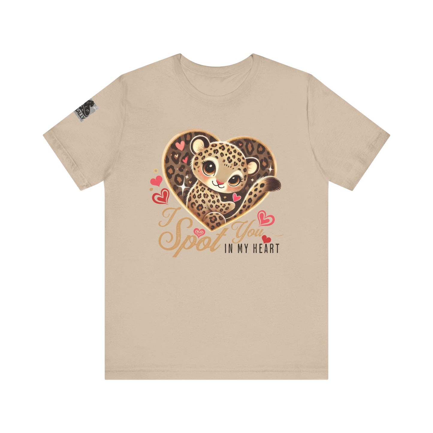 I Spot You in My Heart – Cute Leopard Valentine's White T-Shirt