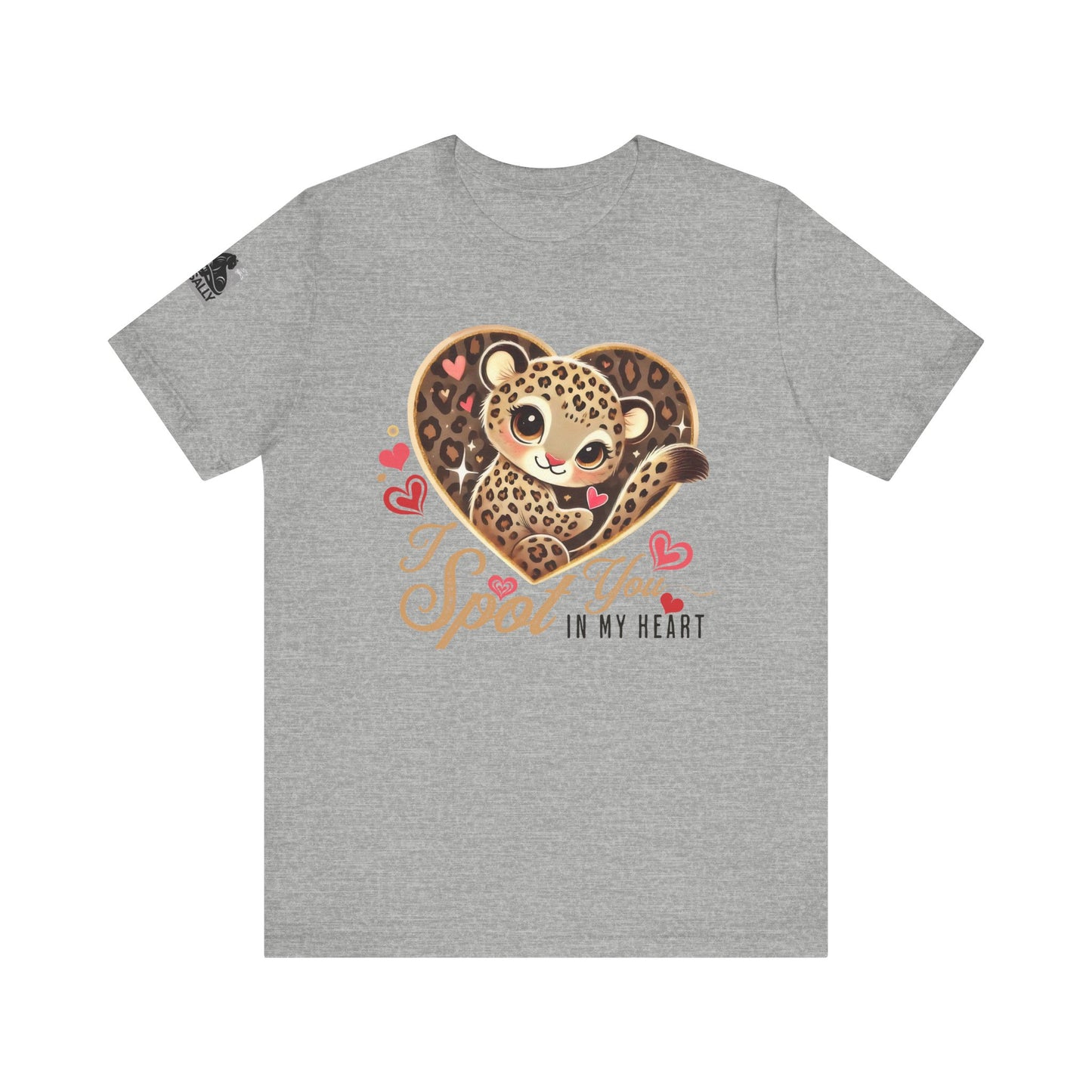 I Spot You in My Heart – Cute Leopard Valentine's White T-Shirt