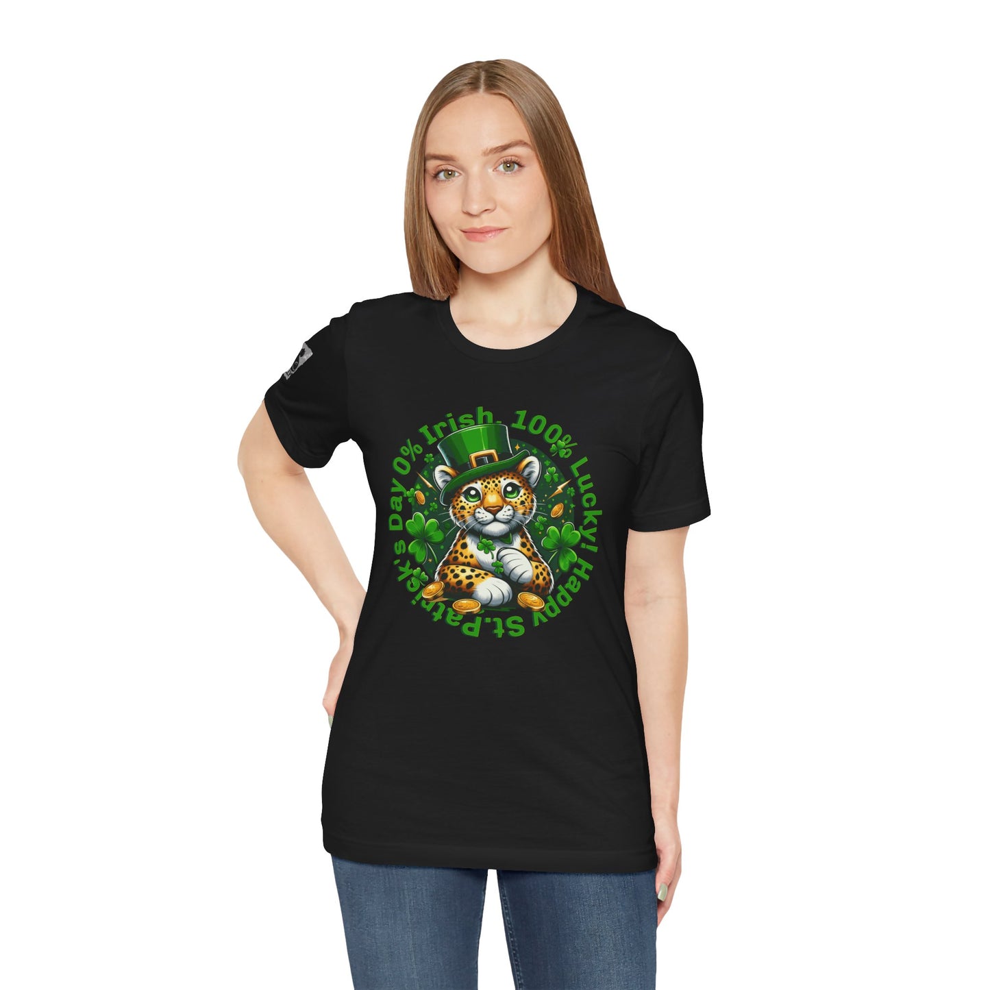 0% Irish, 100% Lucky! Cute Version– St. Patrick’s Day Humor T-Shirt