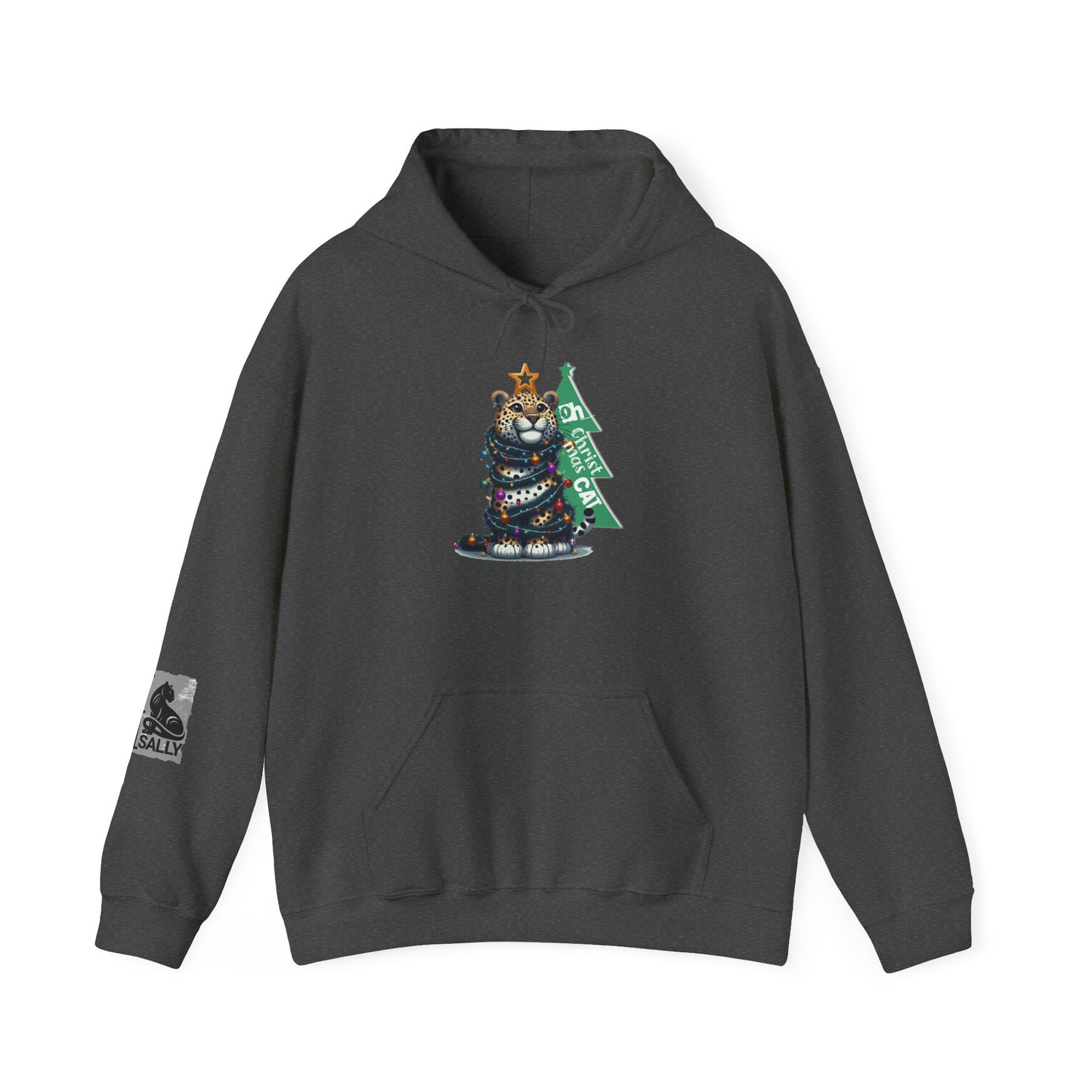 Oh, Christmas Cat! Green Hoodie