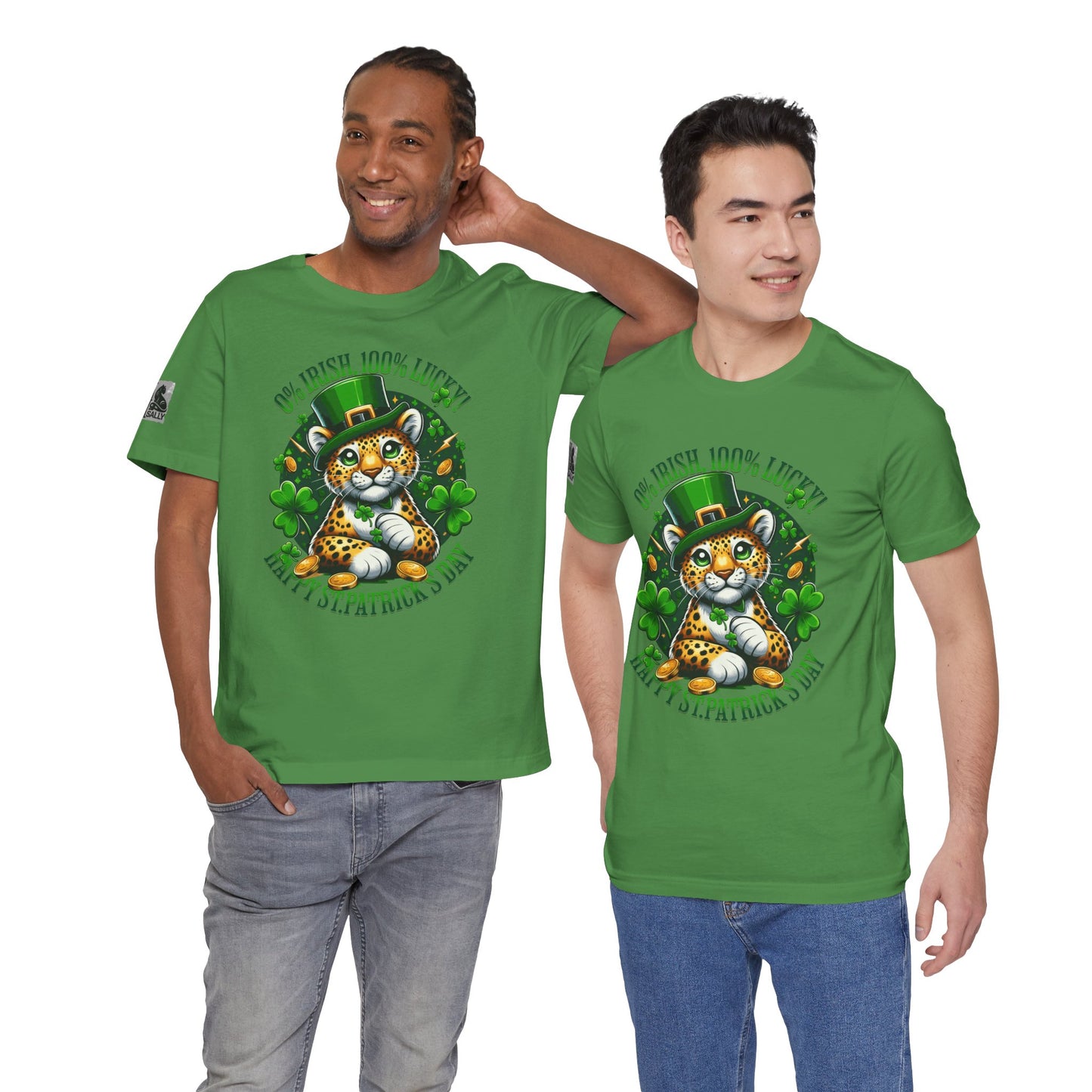 0% Irish, 100% Lucky! Elegant Version – St. Patrick’s Day Humor T-Shirt