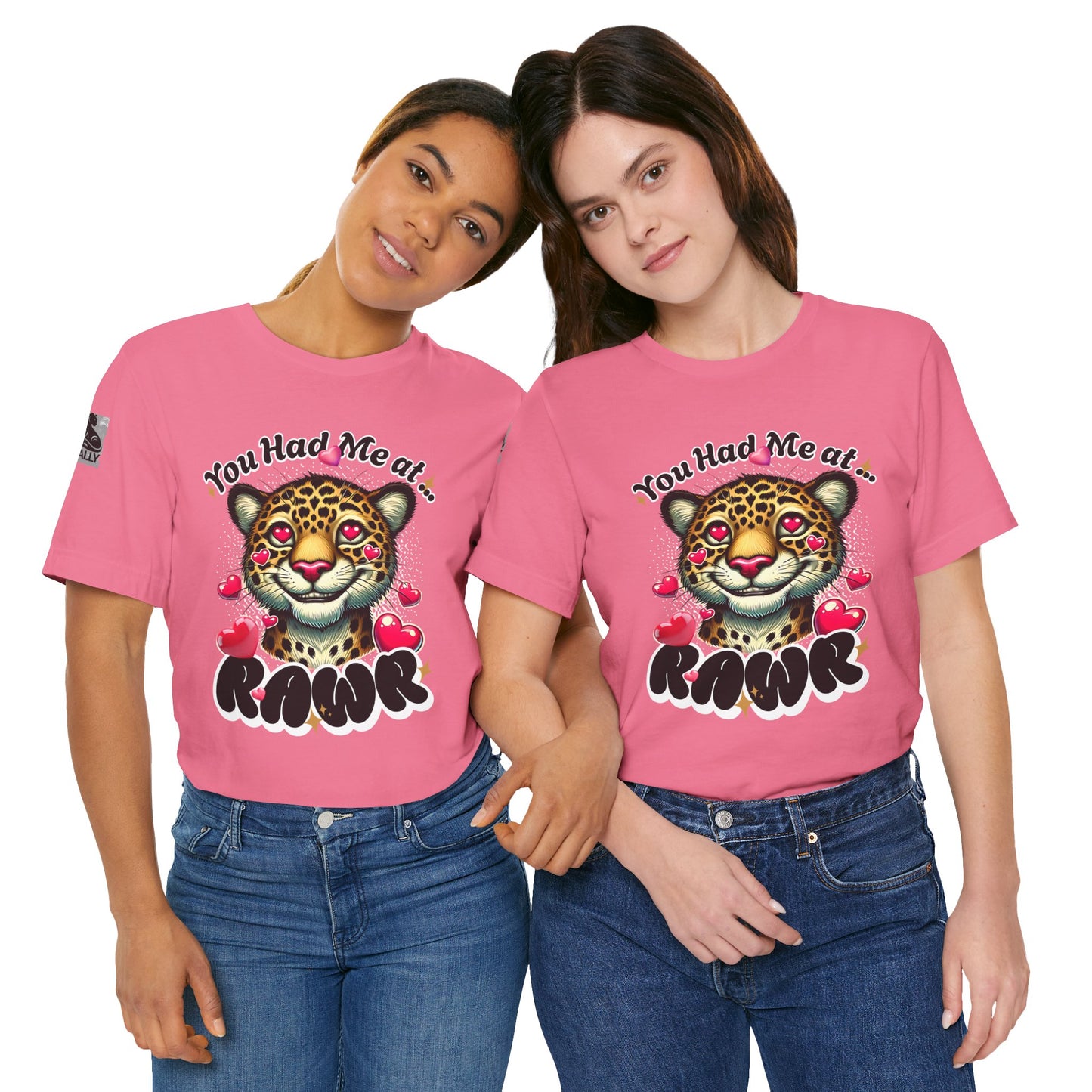 You Had Me at Rawr – Funny Valentine's Day Leopard Black T-Shirt